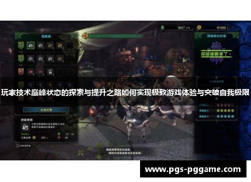玩家技术巅峰状态的探索与提升之路如何实现极致游戏体验与突破自我极限